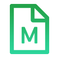 Decorative notebook icon illustrating Markdown workflows inside HBuilderX